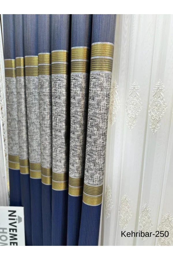 NİVEMESHOME BERNSTEIN FT614162 DUNKELBLAU V-250 1/3 DICHTE PILZIGE SCHATTENBANDBAPE