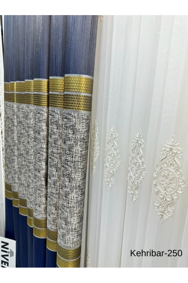 NİVEMESHOME BERNSTEIN FT614162 DUNKELBLAU V-250 1/3 DICHTE PILZIGE SCHATTENBANDBAPE