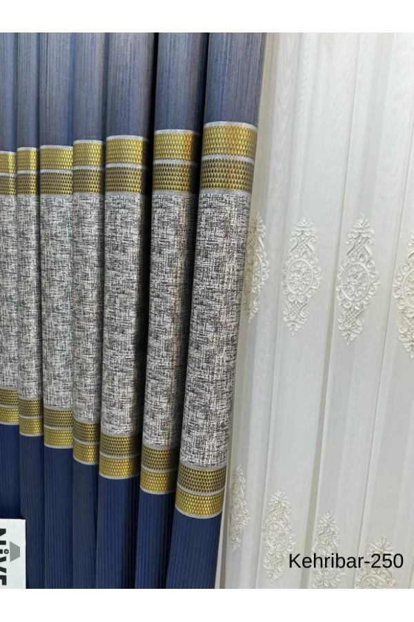 NİVEMESHOME BERNSTEIN FT614162 DUNKELBLAU V-250 1/3 DICHTE PILZIGE SCHATTENBANDBAPE