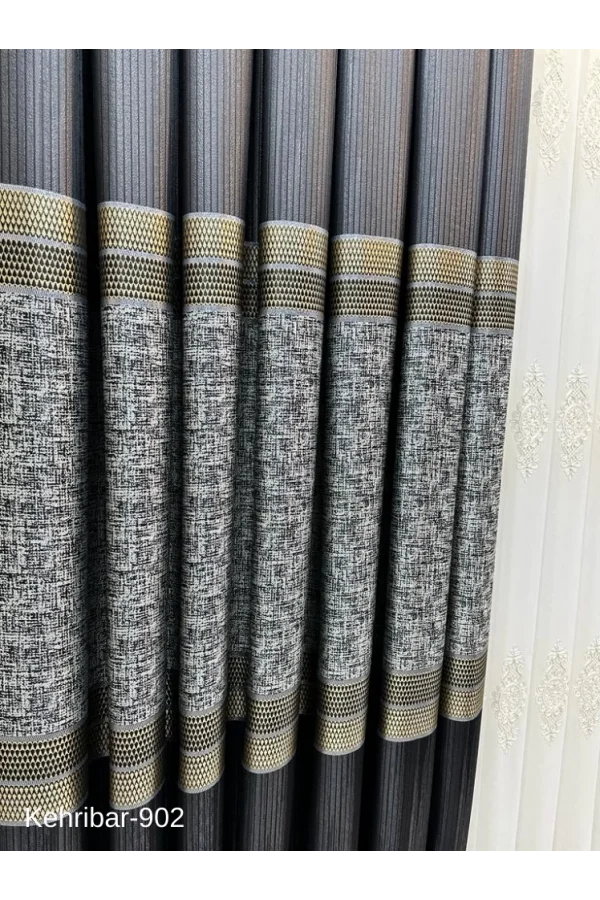 NİVEMESHOME KEHRİBAR FT614162 NERO V-902 TENDA PANNELLO FONESTRA TENDA APM