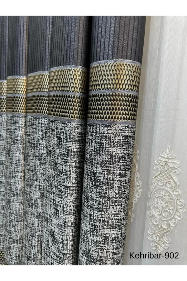 NİVEMESHOME KEHRİBAR FT614162 NERO V-902 TENDA PANNELLO FONESTRA TENDA APM