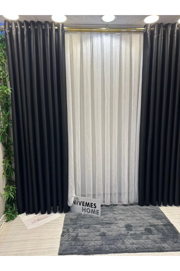 NİVEMESHOME KETEN 1/2,5 SIK PİLELİ YENİ SEZON TÜL PERDE APM