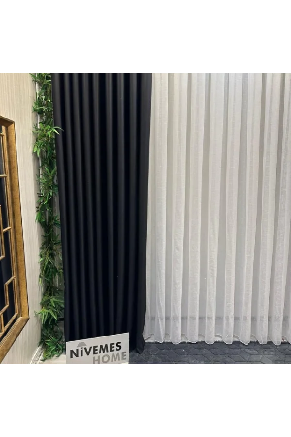 NİVEMESHOME KETEN 1/2,5 SIK PİLELİ YENİ SEZON TÜL PERDE APM