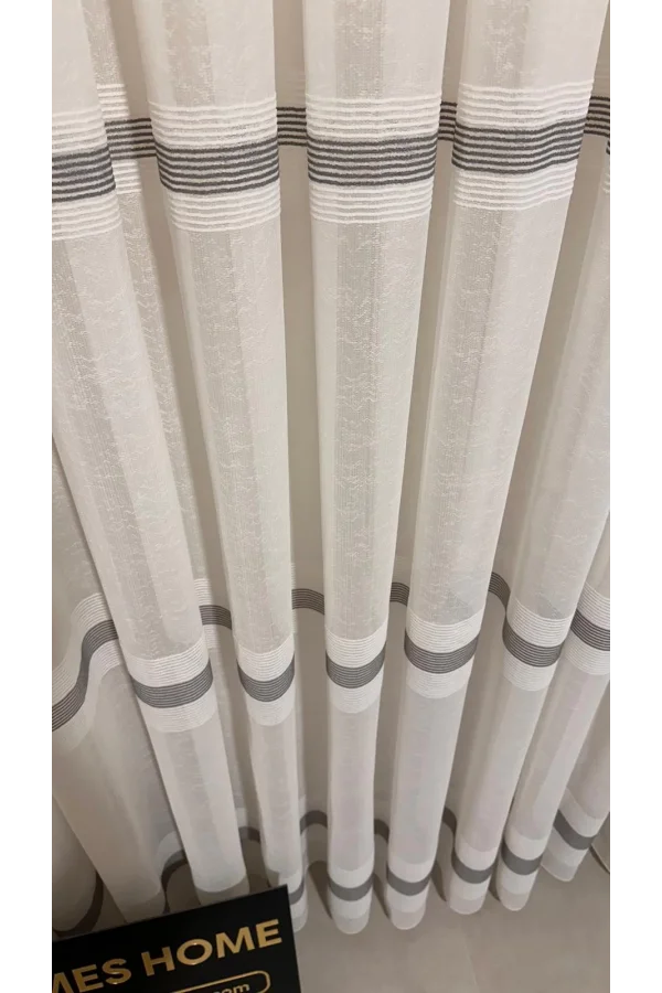 NİVEMESHOME KETEN MAYA W011905.804 1/3 SIK PİLELİ TÜL PERDE APM