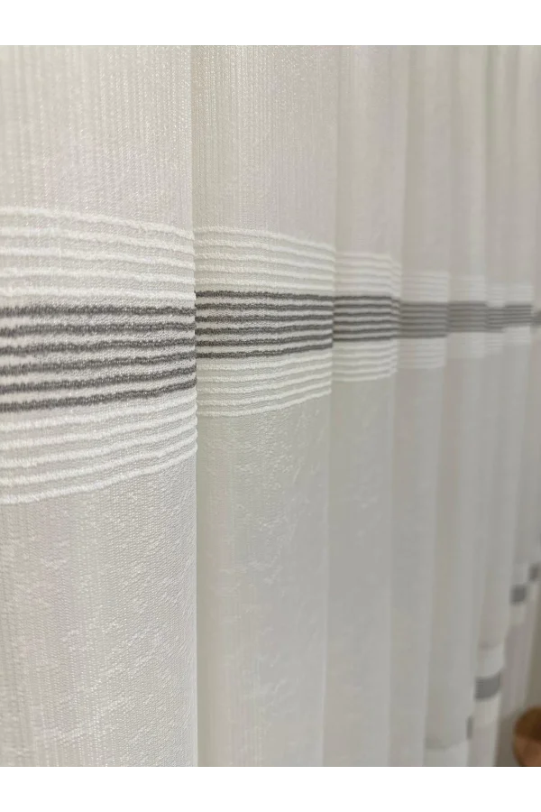 NİVEMESHOME KETEN MAYA W011905.804 1/3 SIK PİLELİ TÜL PERDE APM