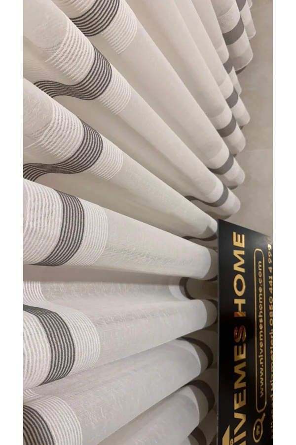 NİVEMESHOME KETEN MAYA W011905.804 1/3 SIK PİLELİ TÜL PERDE APM