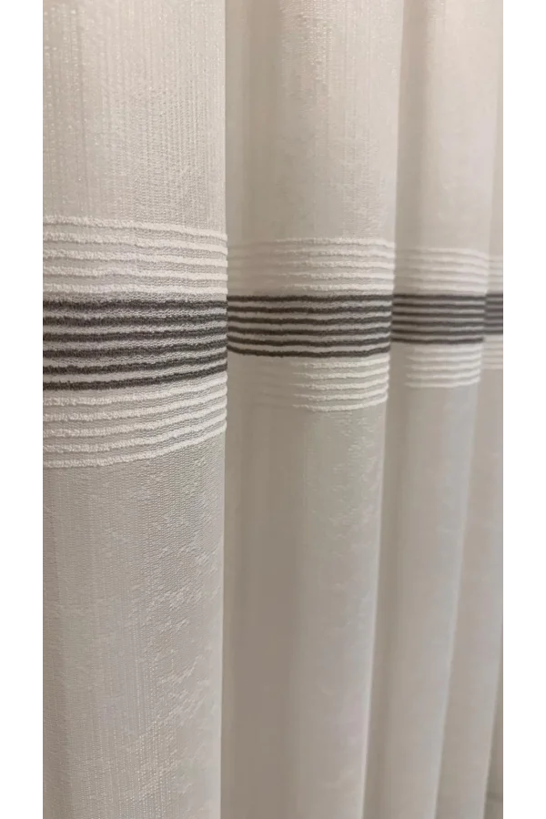 NİVEMESHOME KETEN MAYA W011905.804 1/3 SIK PİLELİ TÜL PERDE APM