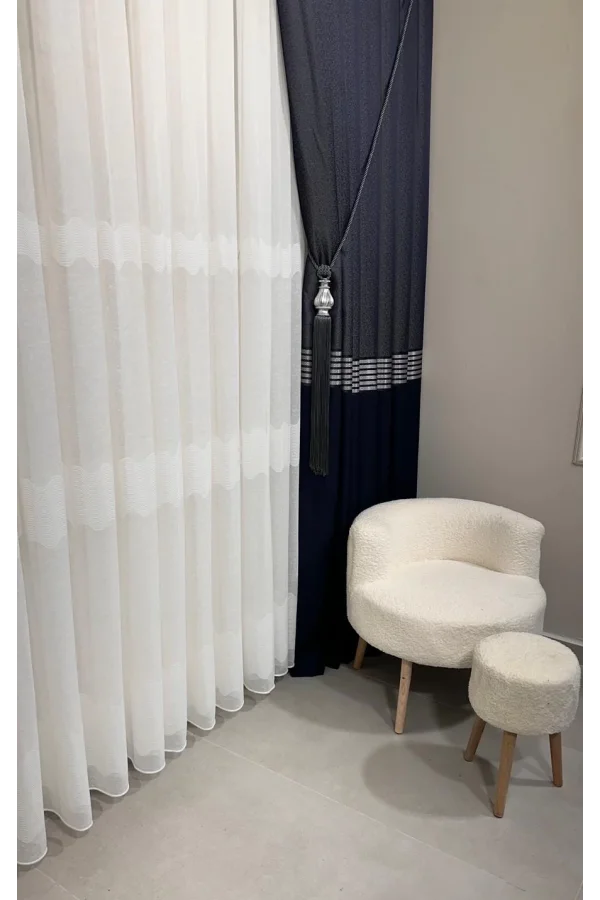 NİVEMESHOME LINO TENDA MIRÀ W011908.801 1/3 TÈLÀ A PIEGHE FOLTE APM