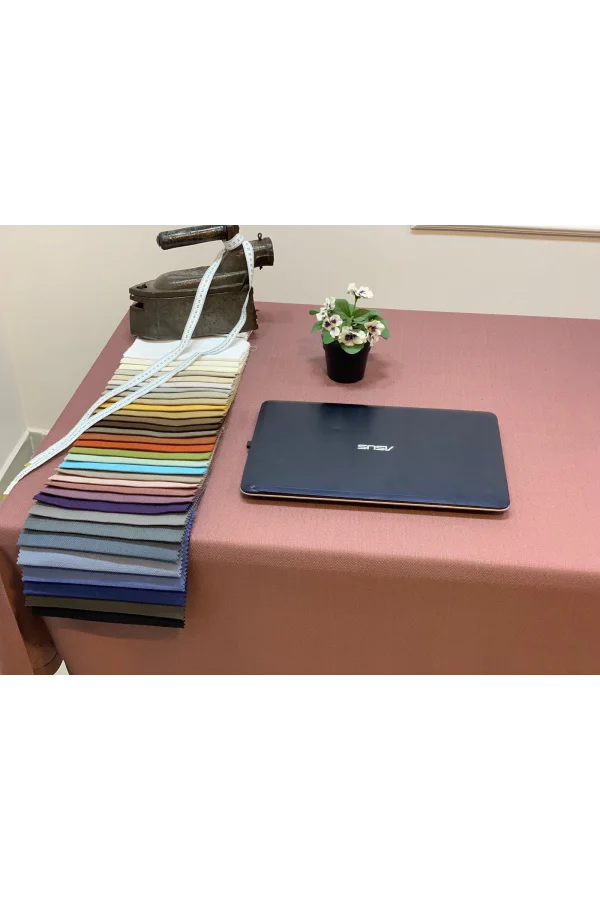 NİVEMESHOME KETEN TREND MASA ÖRTÜSÜ GÜL KURUSU APM