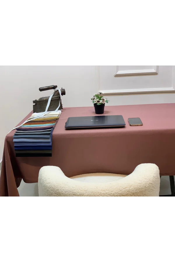 NİVEMESHOME KETEN TREND MASA ÖRTÜSÜ GÜL KURUSU APM