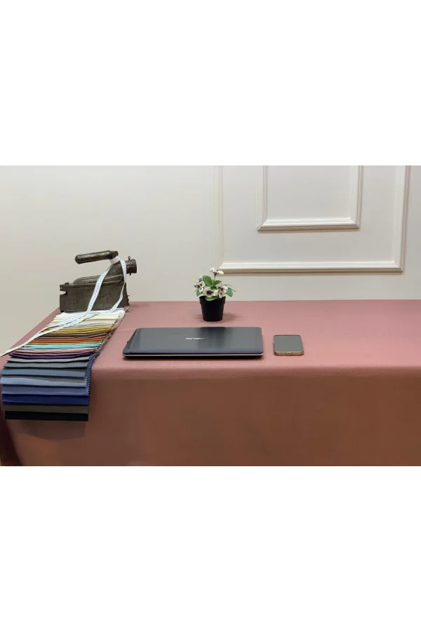 NİVEMESHOME KETEN TREND MASA ÖRTÜSÜ GÜL KURUSU APM