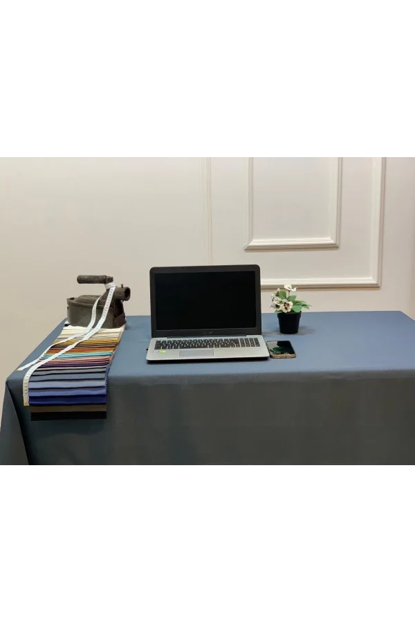 NİVEMESHOME KETEN TREND MASA ÖRTÜSÜ İNDİGO APM