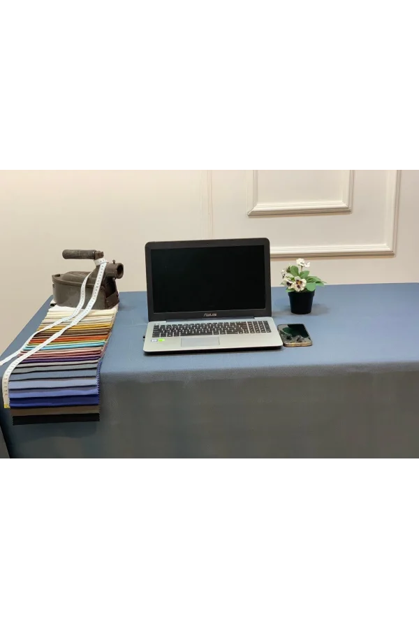 NİVEMESHOME KETEN TREND MASA ÖRTÜSÜ İNDİGO APM