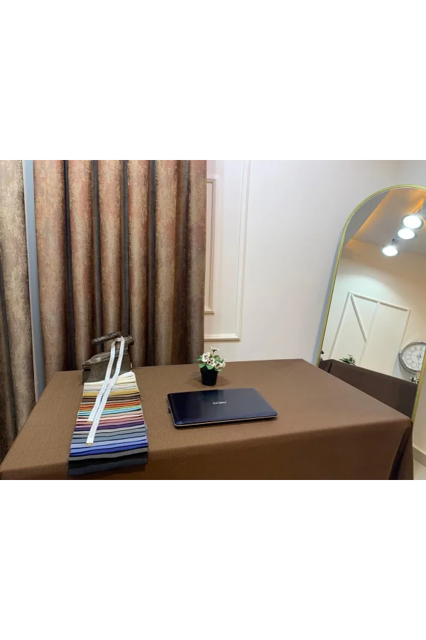 NIVEMESHOME TOVAGLIA DI TENDENZA IN LINO KAHVE APM