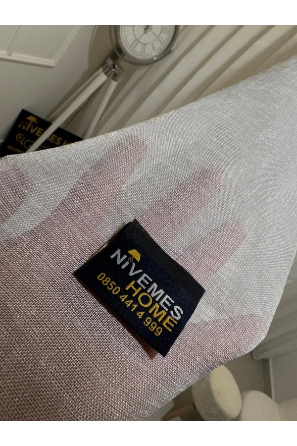 NİVEMESHOME LEINEN VOILE VORHANG EYMES SEZER WÜSTENDESIGN 1/3 DICK GEPLISSIERTE VOILE VORHANG APM