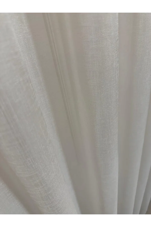 NİVEMESHOME LEINEN VOILE SHEER DESIGN 1/2.5 FOLD TULLE VORHANG APM