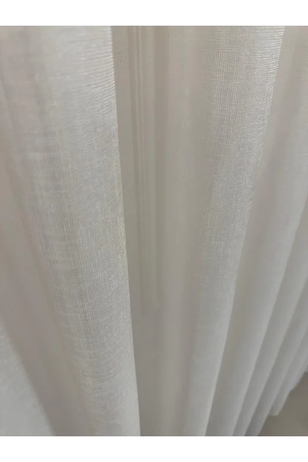 NİVEMESHOME LEINEN VOILE SHEER DESIGN 1/2.5 FOLD TULLE VORHANG APM