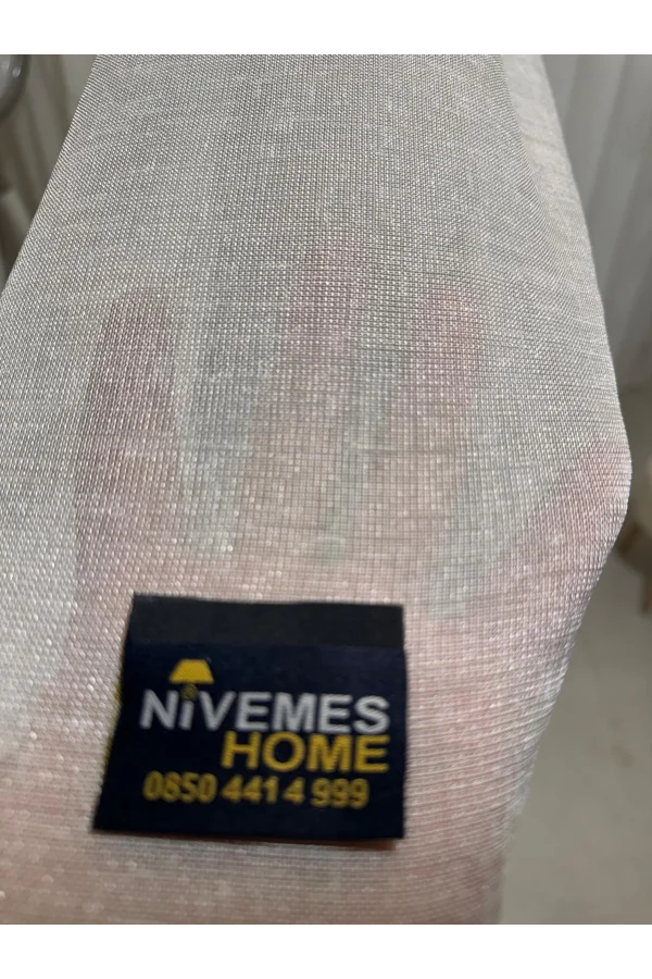 NİVEMESHOME LEINEN VOILE SHEER DESIGN 1/2.5 FOLD TULLE VORHANG APM