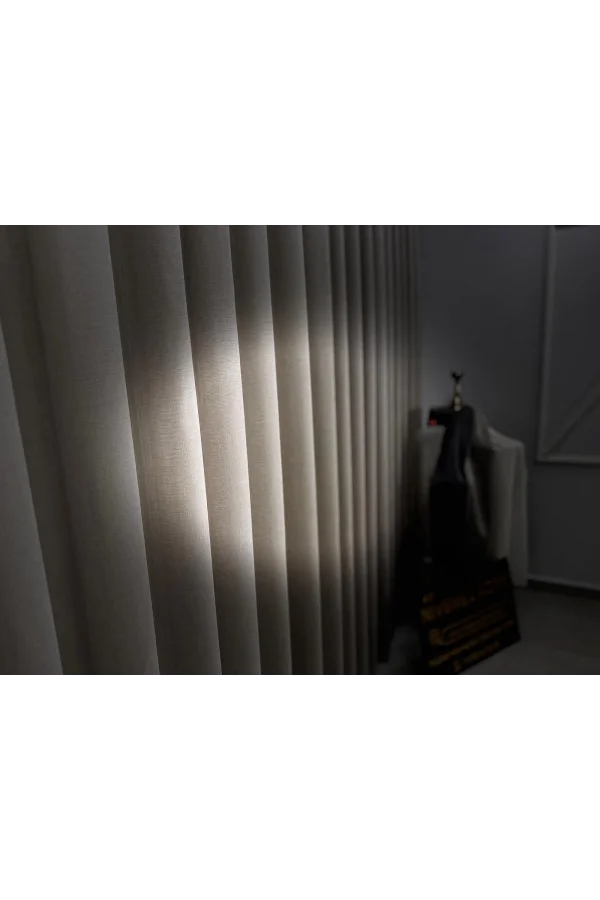 NİVEMESHOME LEINEN VOILE VIZONFARBE 1/3 DICHT GEFALTETER TÜLL VORHANG APM