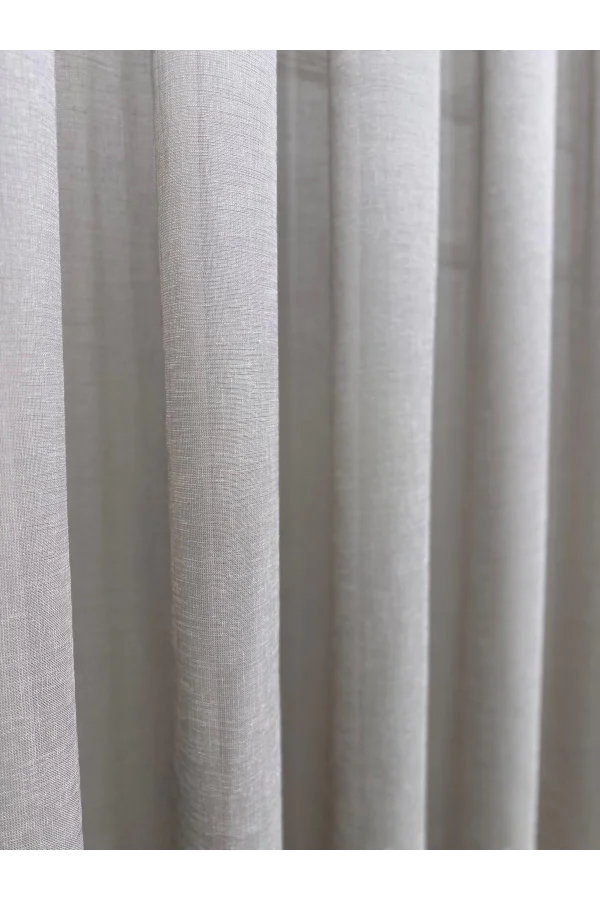 NİVEMESHOME LEINEN VOILE VIZONFARBE 1/3 DICHT GEFALTETER TÜLL VORHANG APM