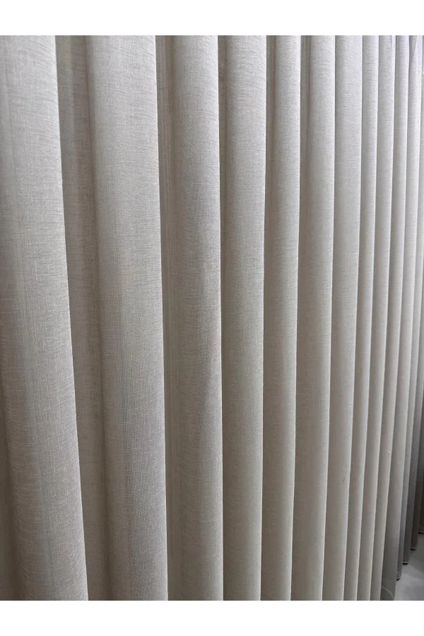 NİVEMESHOME LEINEN VOILE VIZONFARBE 1/3 DICHT GEFALTETER TÜLL VORHANG APM