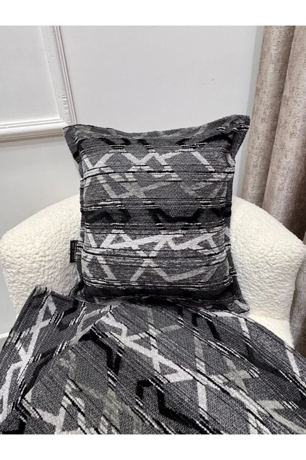 NIVEMESHOME CUSHION COVER 45X45 MATEO 67-01 ANTHRACITE GRAY