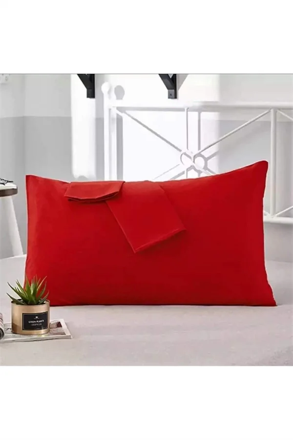 FUNDA DE COJÍN ROJO DE NIVEMESHOME