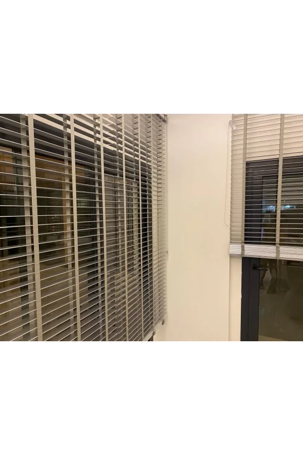 NİVEMESHOME CREAMWOODEN BLINDS 50 MM GEARBOX + CURTAIN WITH LACES