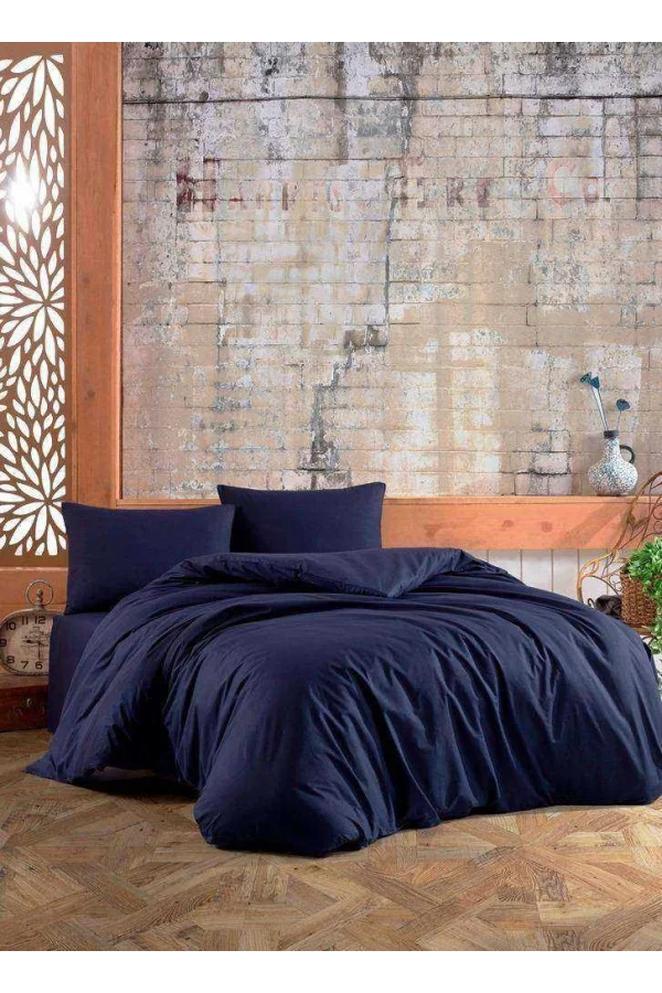 NIVEMESHOME синий %100 хлопковый двуспальный комплект постельного белья