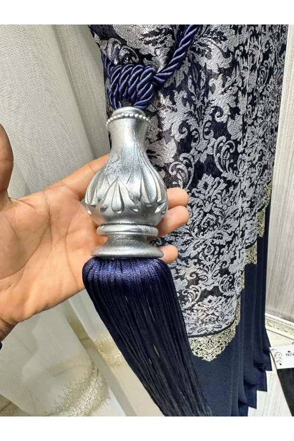 NİVEMESHOME الأرجواني مع الساري الرمادي اللون قضيب تجميع السقف