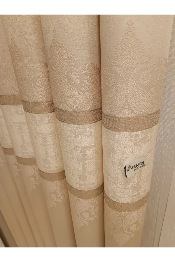 NİVEMESHOME LAVINYA VIZON V-115 (WIEN) 1/3 DICHT GEWEBTER VORHANG