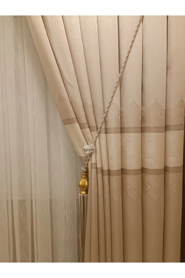 NİVEMESHOME LAVINYA VIZON V-115 (WIEN) 1/3 DICHT GEWEBTER VORHANG