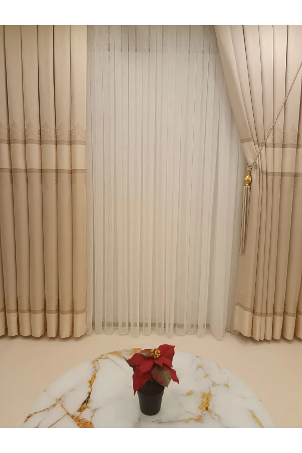 NİVEMESHOME LAVINYA VIZON V-115 (WIEN) 1/3 DICHT GEWEBTER VORHANG