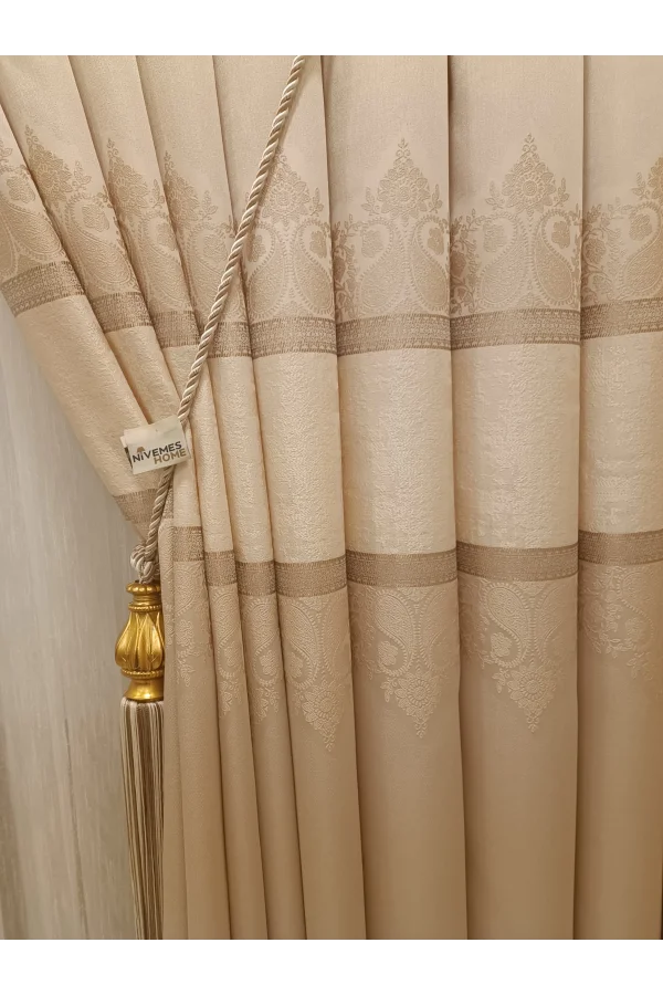 NİVEMESHOME LAVINYA VIZON V-115 (WIEN) 1/3 DICHT GEWEBTER VORHANG