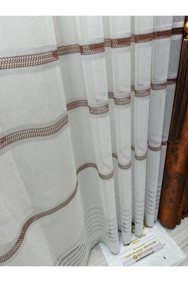 NİVEMESHOME LETONYA 1/3 SIK PİLELİ ÖRME TÜL PERDE APM