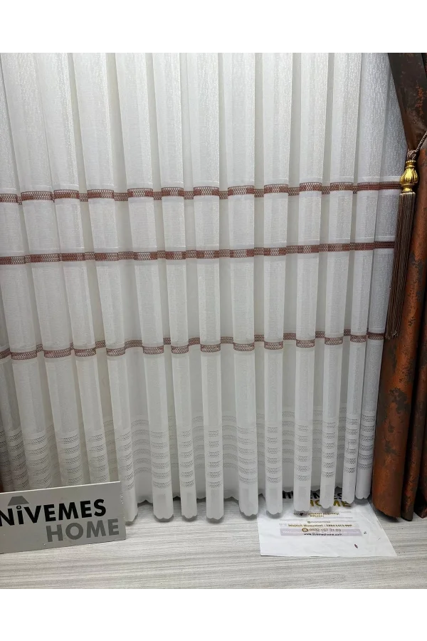 NİVEMESHOME LETONYA 1/3 SIK PİLELİ ÖRME TÜL PERDE APM
