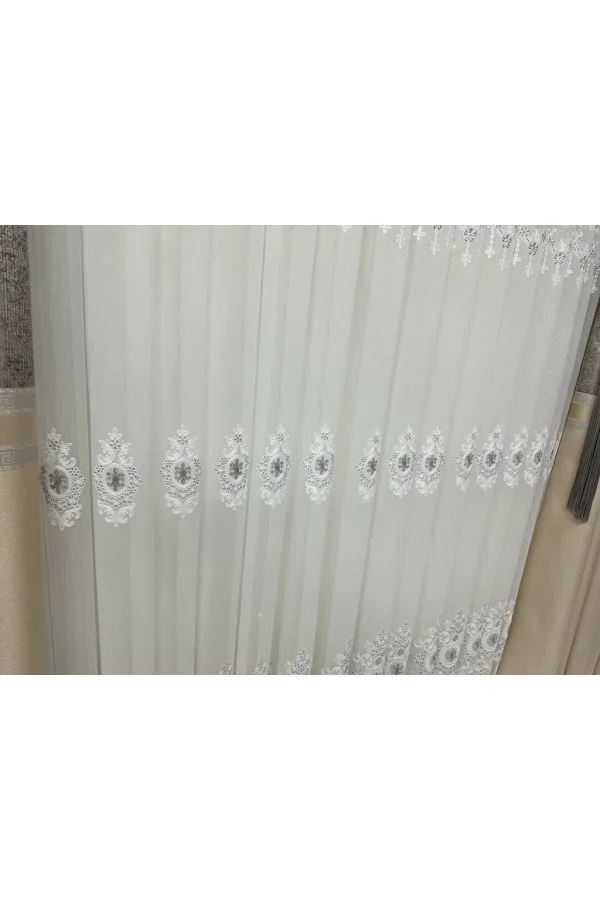 NİVEMESHOME LİBRA 1/3 SIK PİLELİ TÜL PERDE APM