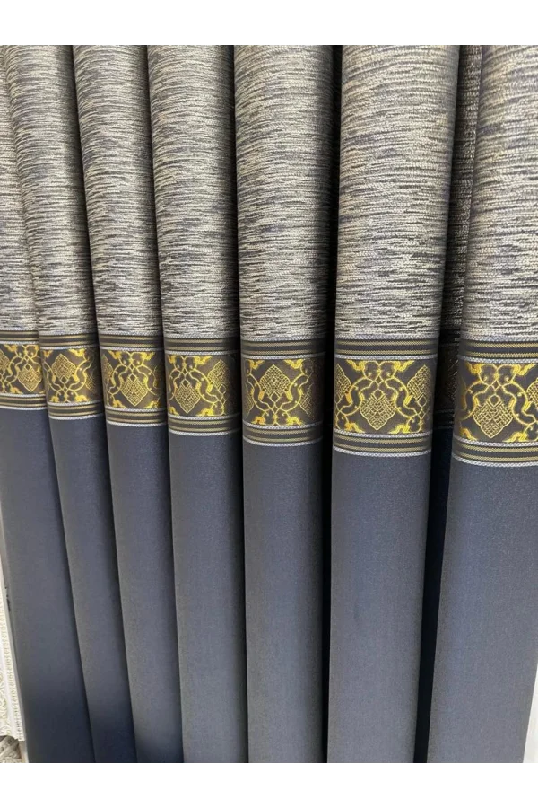 NİVEMESHOME LIKYA FT632120 V-2501 BLU DORO 1/3 TESSUTO PILE PER TENDA FONO APM