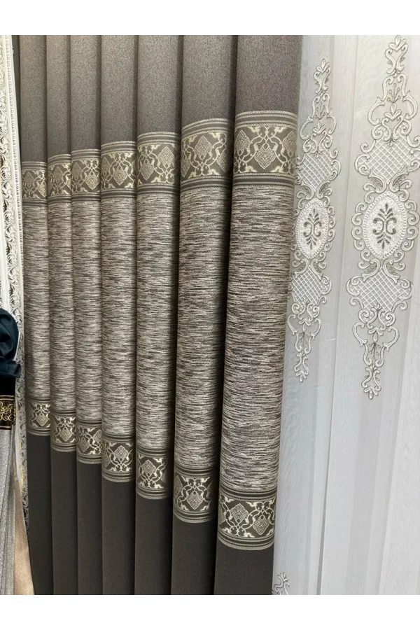 NİVEMESHOME ЛИКЬЯ FT632120 V-2503 АНТРАЦИТ 1/3 ПЛОТНОЕ ШЕЛКОВИСТОЕ ЗАТЕМНИТЕЛЕ РИДПЕР АПМ