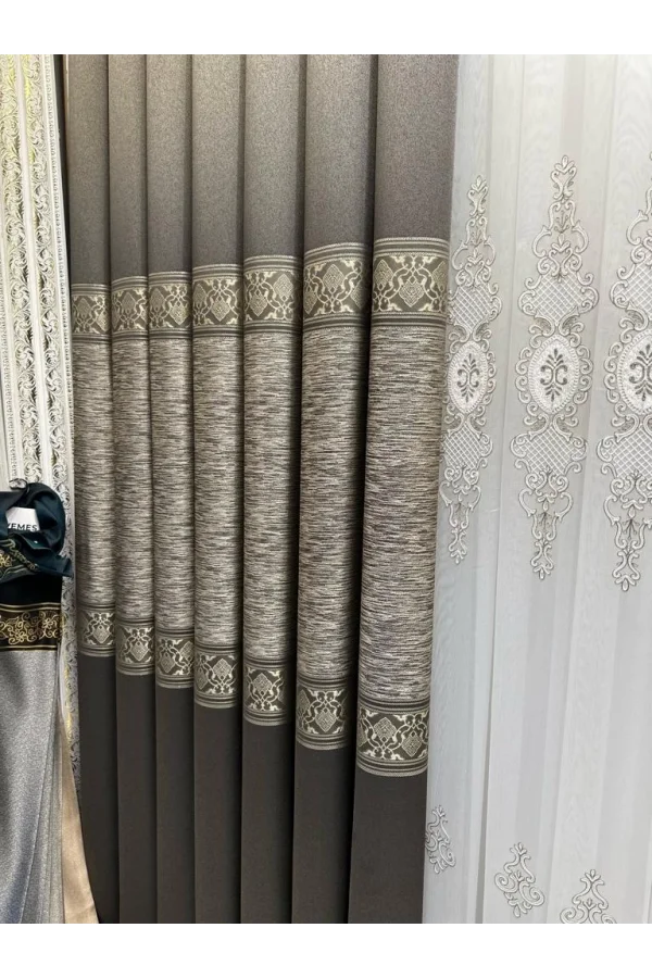 NİVEMESHOME ЛИКЬЯ FT632120 V-2503 АНТРАЦИТ 1/3 ПЛОТНОЕ ШЕЛКОВИСТОЕ ЗАТЕМНИТЕЛЕ РИДПЕР АПМ