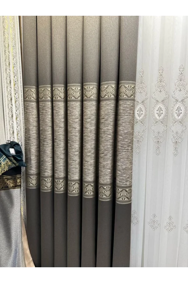 NİVEMESHOME ЛИКЬЯ FT632120 V-2503 АНТРАЦИТ 1/3 ПЛОТНОЕ ШЕЛКОВИСТОЕ ЗАТЕМНИТЕЛЕ РИДПЕР АПМ