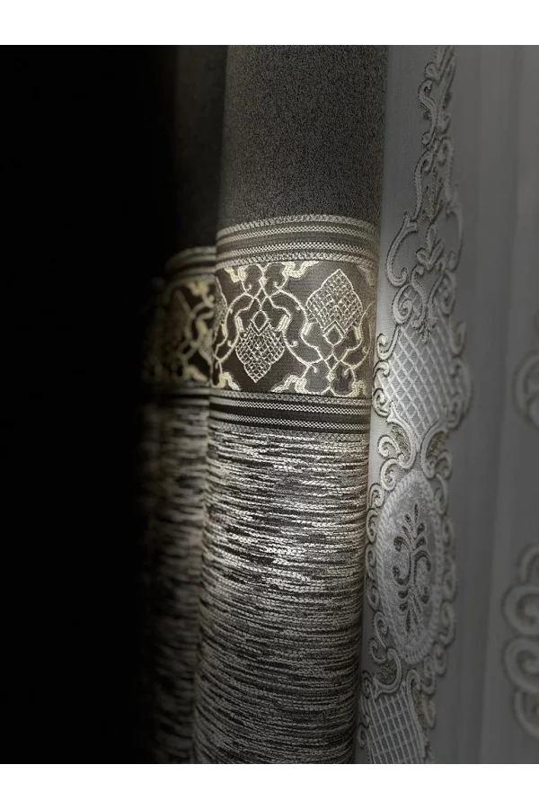 NİVEMESHOME ЛИКЬЯ FT632120 V-2503 АНТРАЦИТ 1/3 ПЛОТНОЕ ШЕЛКОВИСТОЕ ЗАТЕМНИТЕЛЕ РИДПЕР АПМ