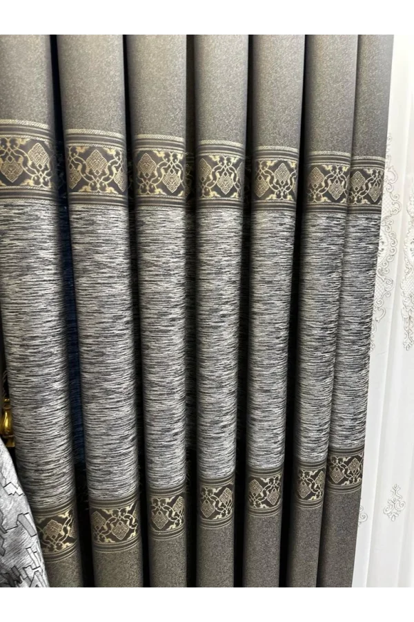 NİVEMESHOME LİKYA FT632120 V-5302 TOPRAK 1/3 SIK PİLELİ FON PERDE APM