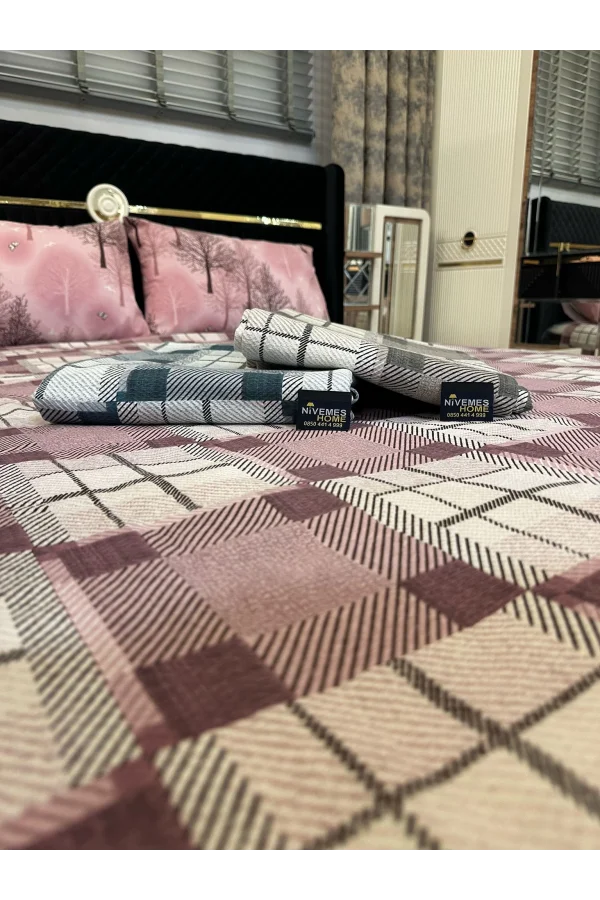 НИВЕМЕШОМЕ ФИОЛЕТОВЫЙ ОРНАМЕНТ 160X230 ОДНОМЕСТНОЕ ПЛЕД ОДНОМЕСТНЫЙ