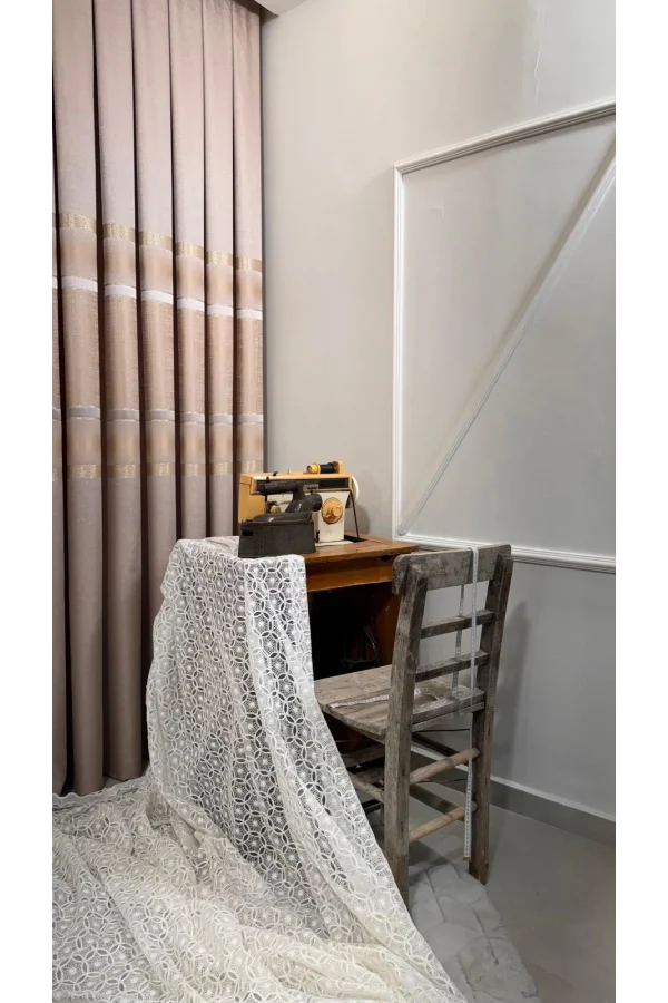 NİVEMESHOME NEUE SAISON LEINEN 1/3 DICK GEFALTETER VORHANG VON PERDE APM