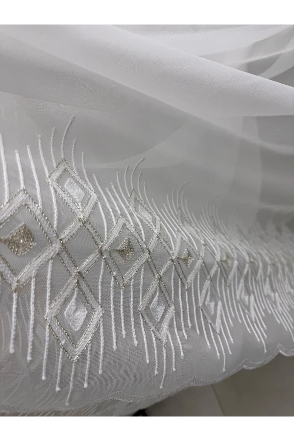 NİVEMESHOME LUNA GEOMÉTRICO PATRÓN DE ORO 1/3 TUL PLISADO DENSO APM