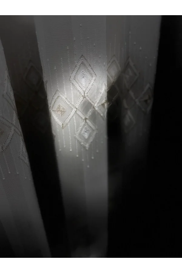 NİVEMESHOME LUNA GEOMÉTRICO PATRÓN DE ORO 1/3 TUL PLISADO DENSO APM