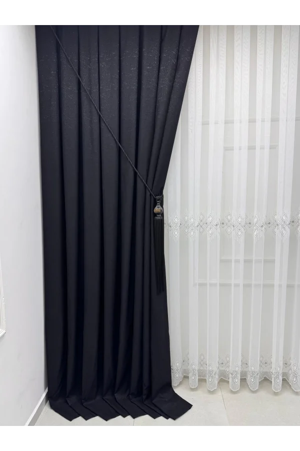 NİVEMESHOME LUNA ГЕОМЕТРИЧЕСКИЙ УЗОРЧАТЫЙ СЕРЕБРЯНЫЙ 1/3 ПЛОТНО ПОСАДОЧНАЯ ШТОРА ТЮЛЬ APM