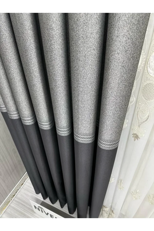 NİVEMESHOME MANAVGAT АНТРАЦИТ FT632113 V-2505 1/3 ПЛОТНО ШТАПЕЛИРОВАННЫЙ ФОНОВЫЙ ШТОРЫ APM