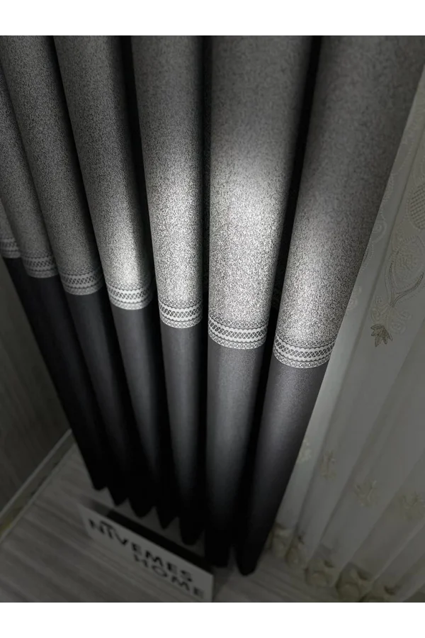 NİVEMESHOME MANAVGAT АНТРАЦИТ FT632113 V-2505 1/3 ПЛОТНО ШТАПЕЛИРОВАННЫЙ ФОНОВЫЙ ШТОРЫ APM